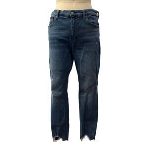 Lucky Brand Women’s Size 14/32 High Rise Skinny Jeans Distressed Raw Hem